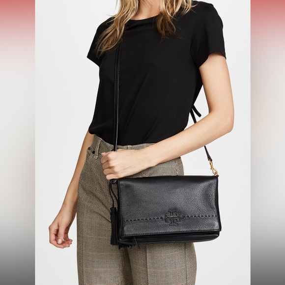 Tory Burch McGraw fold over crossbody bag - Picture 9 of 10